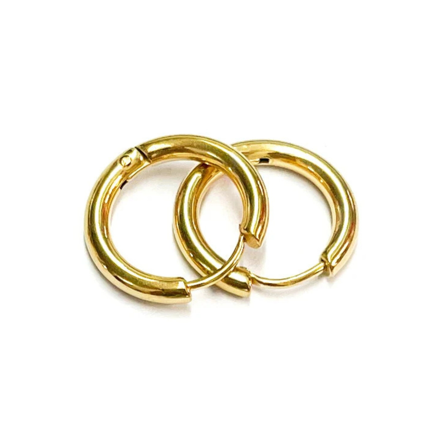 SOLRÜND Pozlátené kruhové náušnice