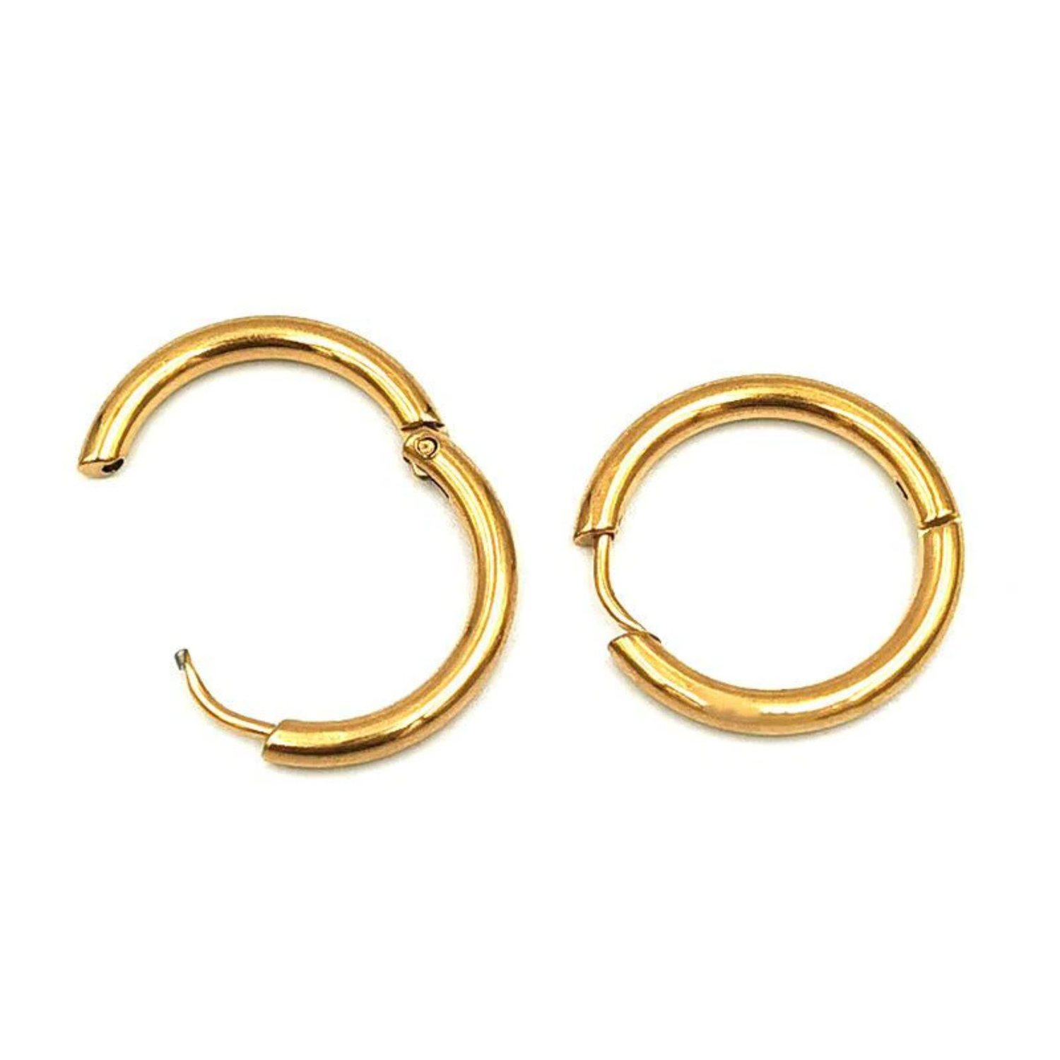 SOLRÜND Pozlátené kruhové náušnice